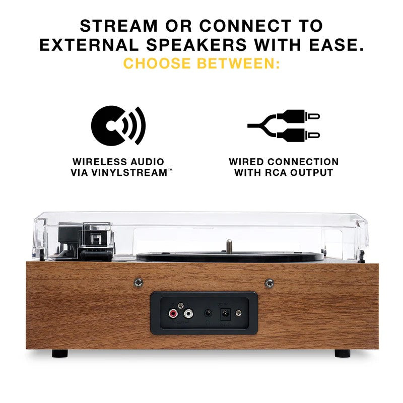 Victrola Eastwood II Manual Three-Speed Turntable with Bluetooth (Espresso)