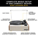 Victrola Eastwood II Manual Three-Speed Turntable with Bluetooth (Oak)