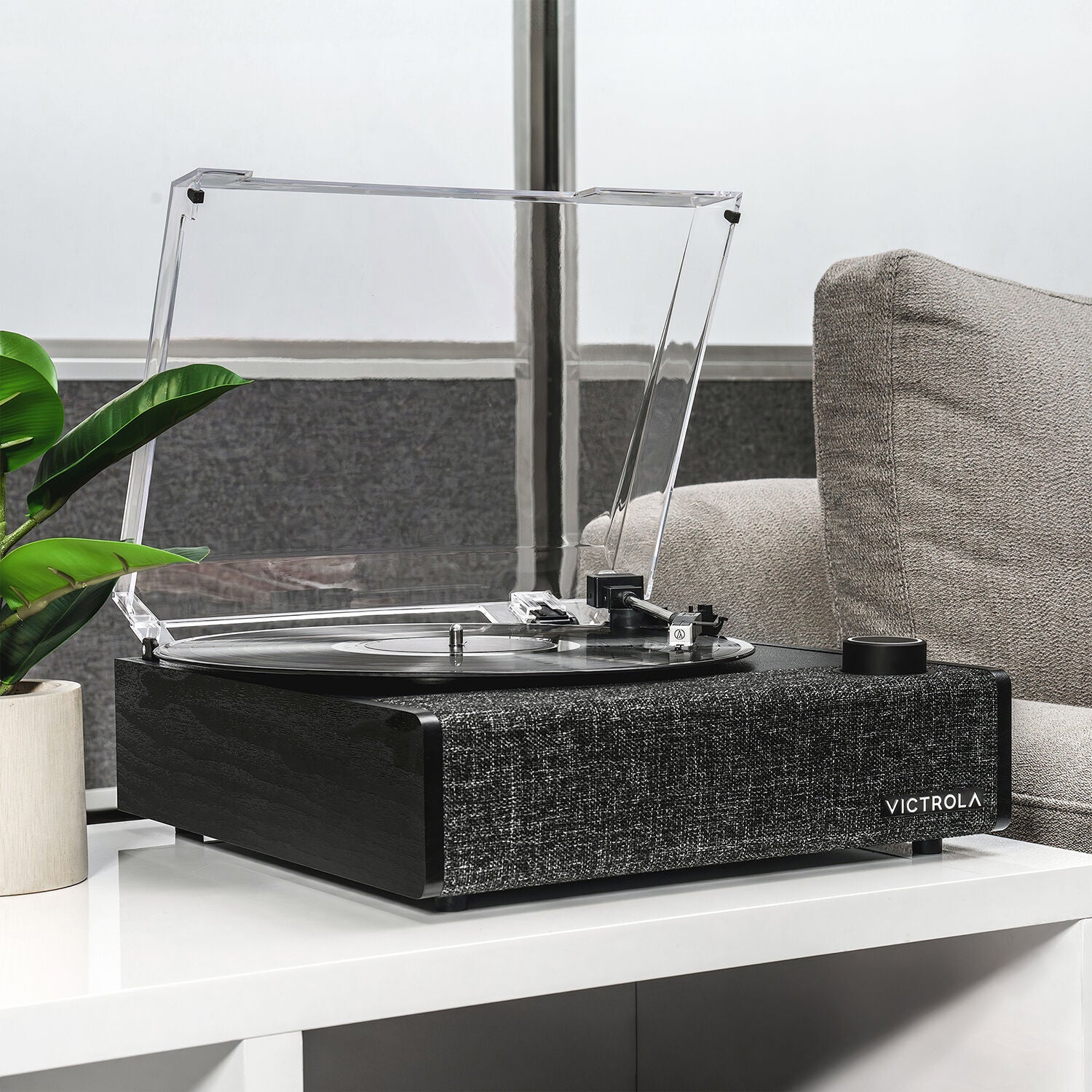Victrola Eastwood II Manual Three-Speed Turntable with Bluetooth (Walnut)