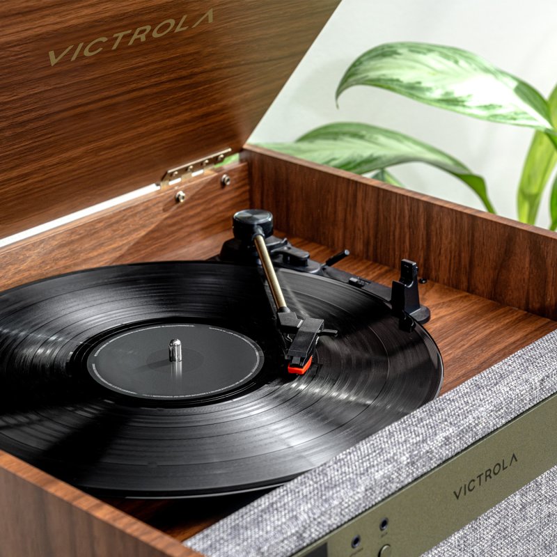 Victrola Century 6-in-1 Bluetooth Music Center with Turntable (Walnut)