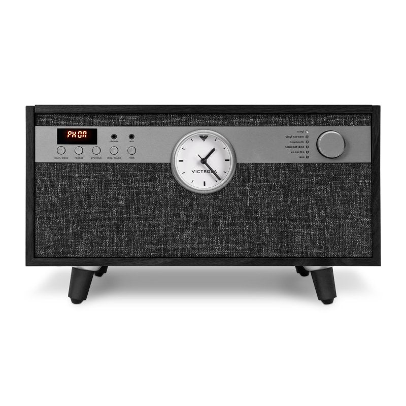 Victrola Century Signature 6-in-1 Wood Record Player (Black)