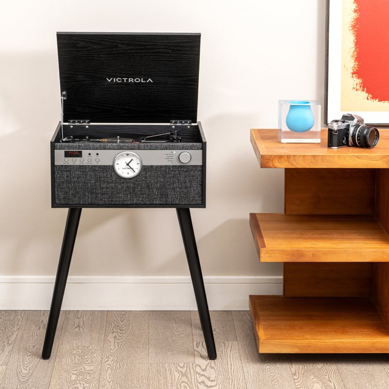 Victrola Century Signature+ 6-in-1 Wood Record Player (Black)