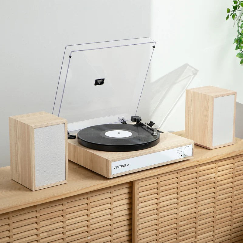 Victrola Harmony Shelf Turntable System (Walnut)