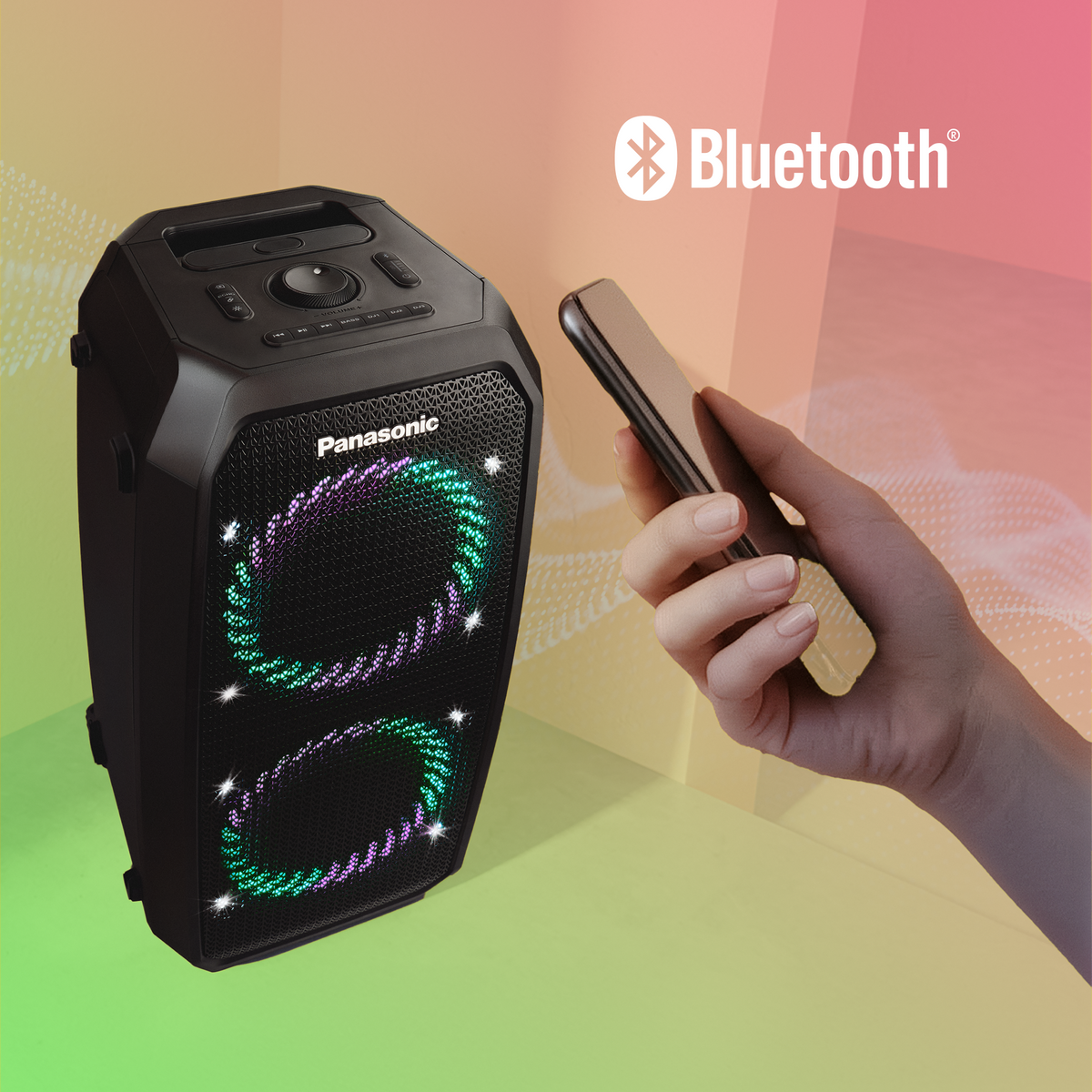 Enceinte portable Panasonic pour fêtes avec Bluetooth