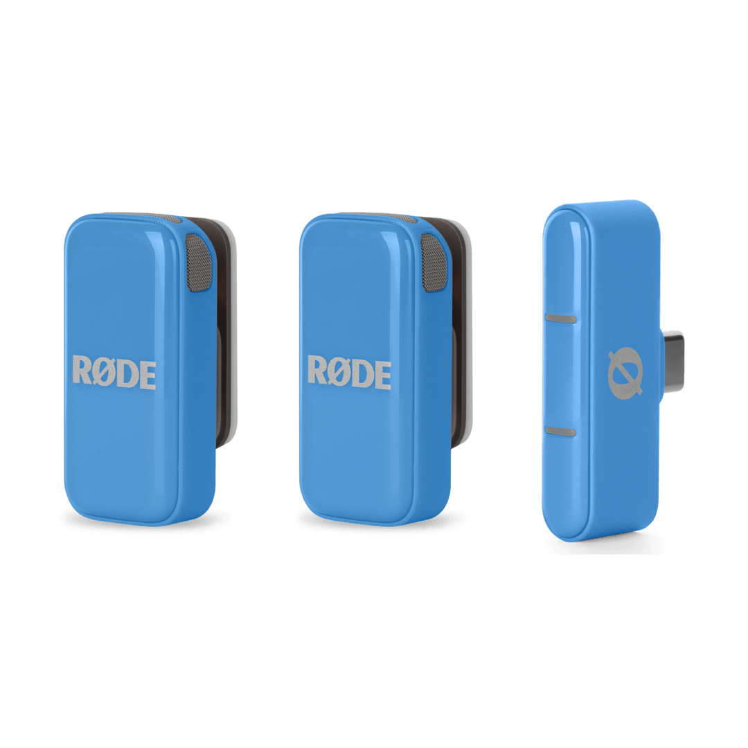RODE Wireless Micro 2-Person Ultracompact Wireless Microphone System with USB-C Connector (2.4 GHz, Blue)