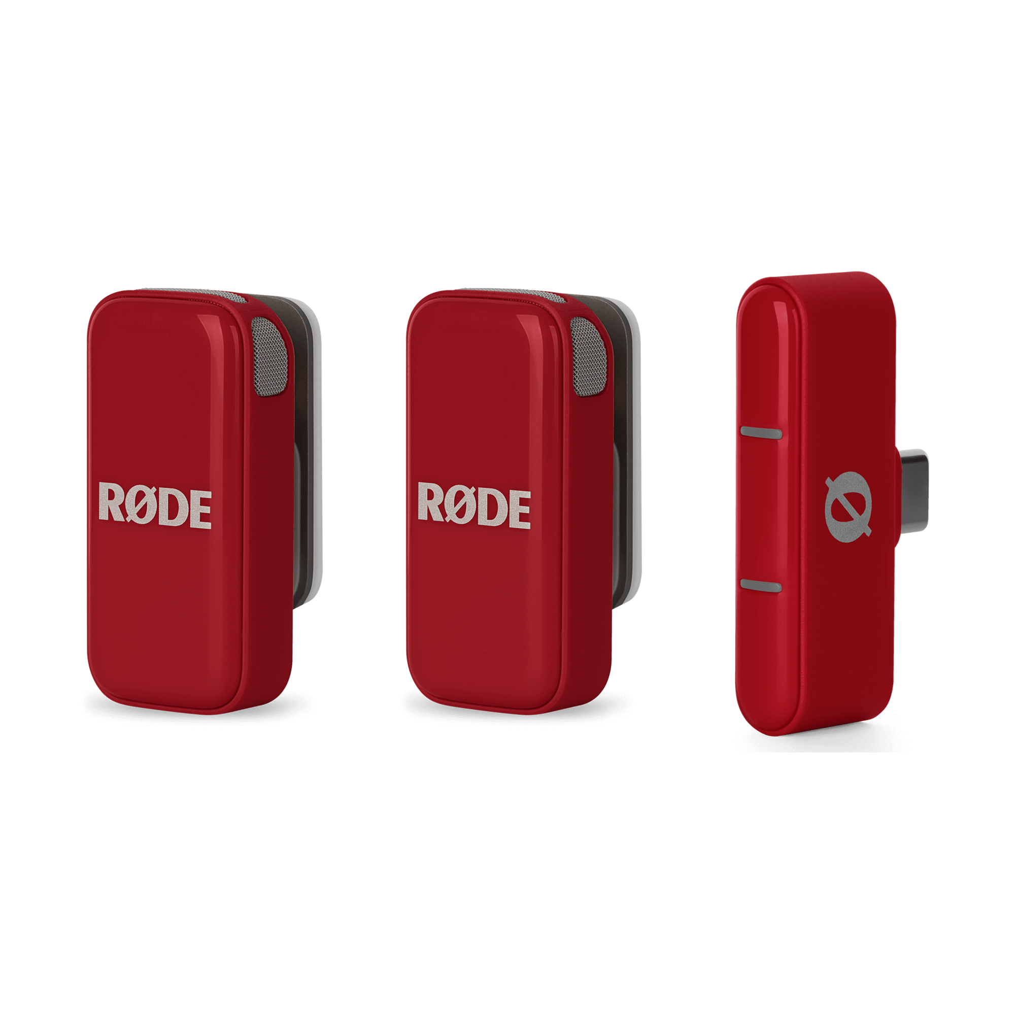 RODE Wireless Micro 2-Person Ultracompact Wireless Microphone System with USB-C Connector (2.4 GHz, Red)