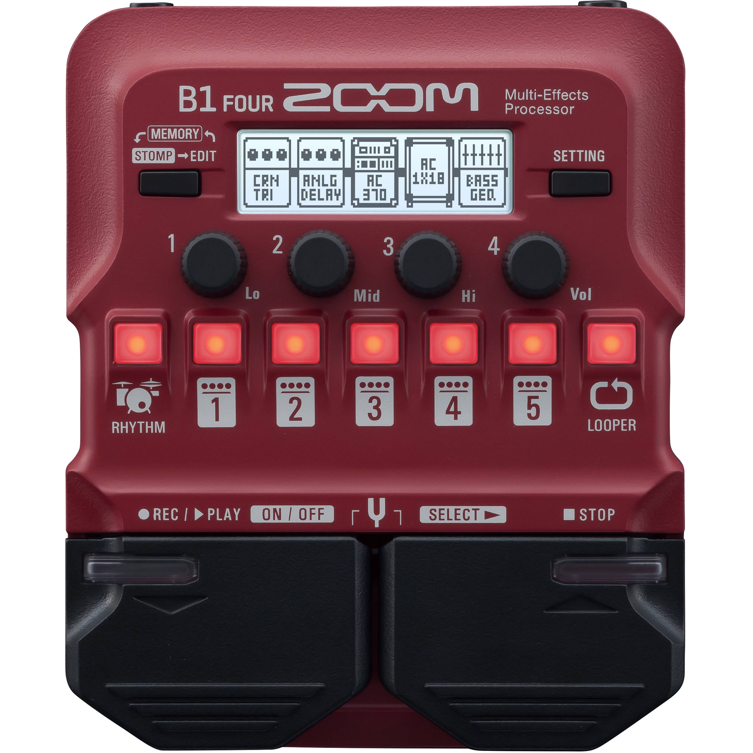 Zoom B1 Quatre processeurs d'effets pour basse électrique