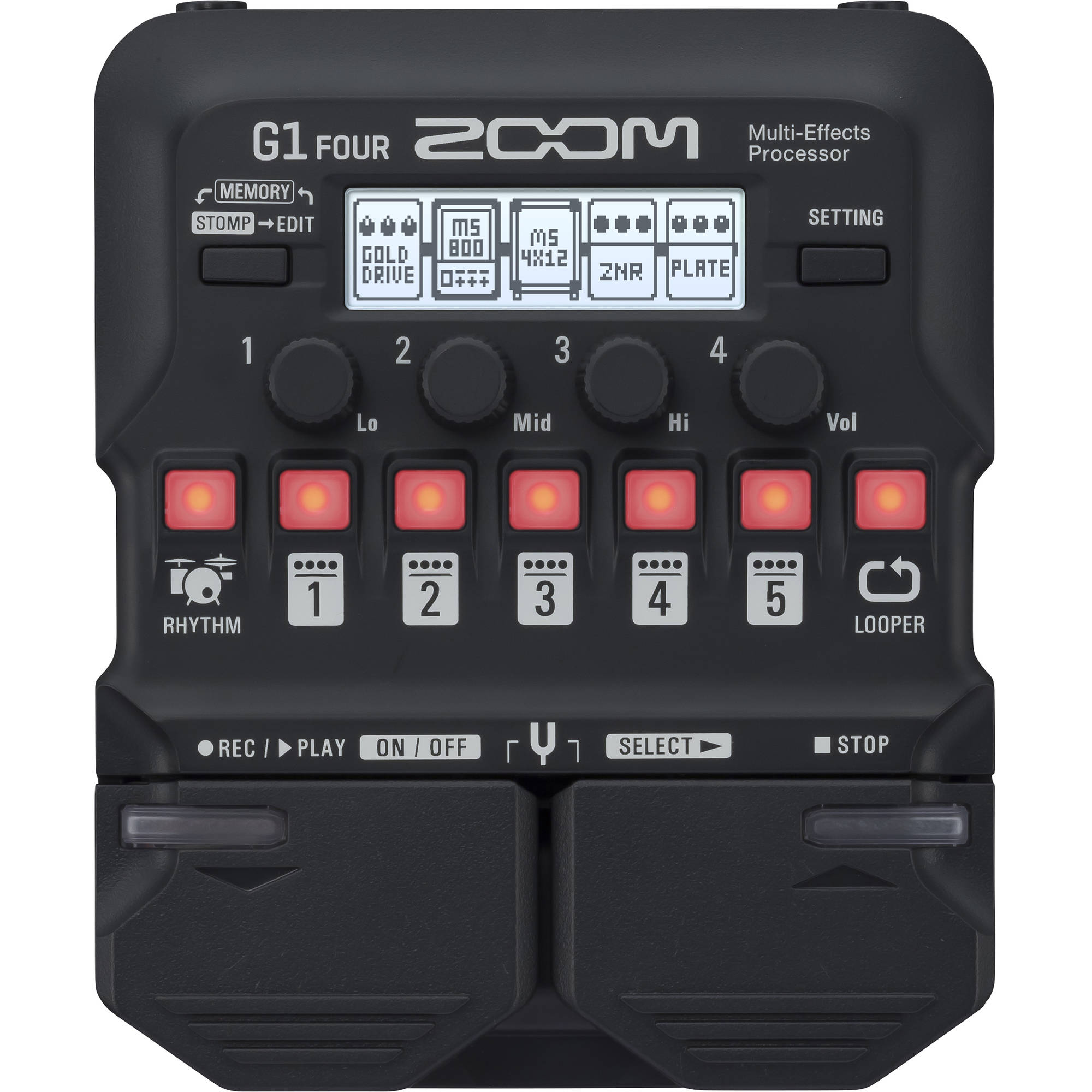 Zoom G1X Four Guitar Effects Processor with Built-In Expression Pedal