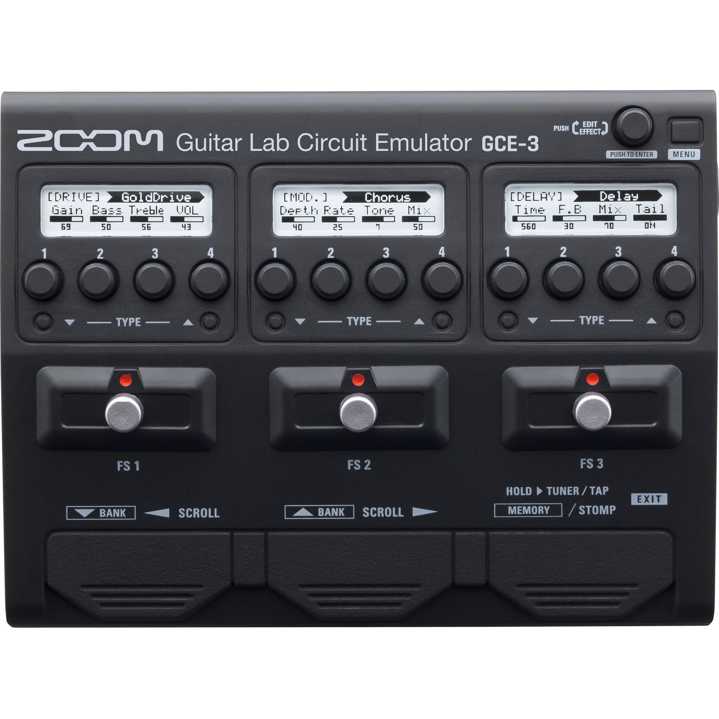 Émulateur de circuit de laboratoire de guitare Zoom GCE-3
