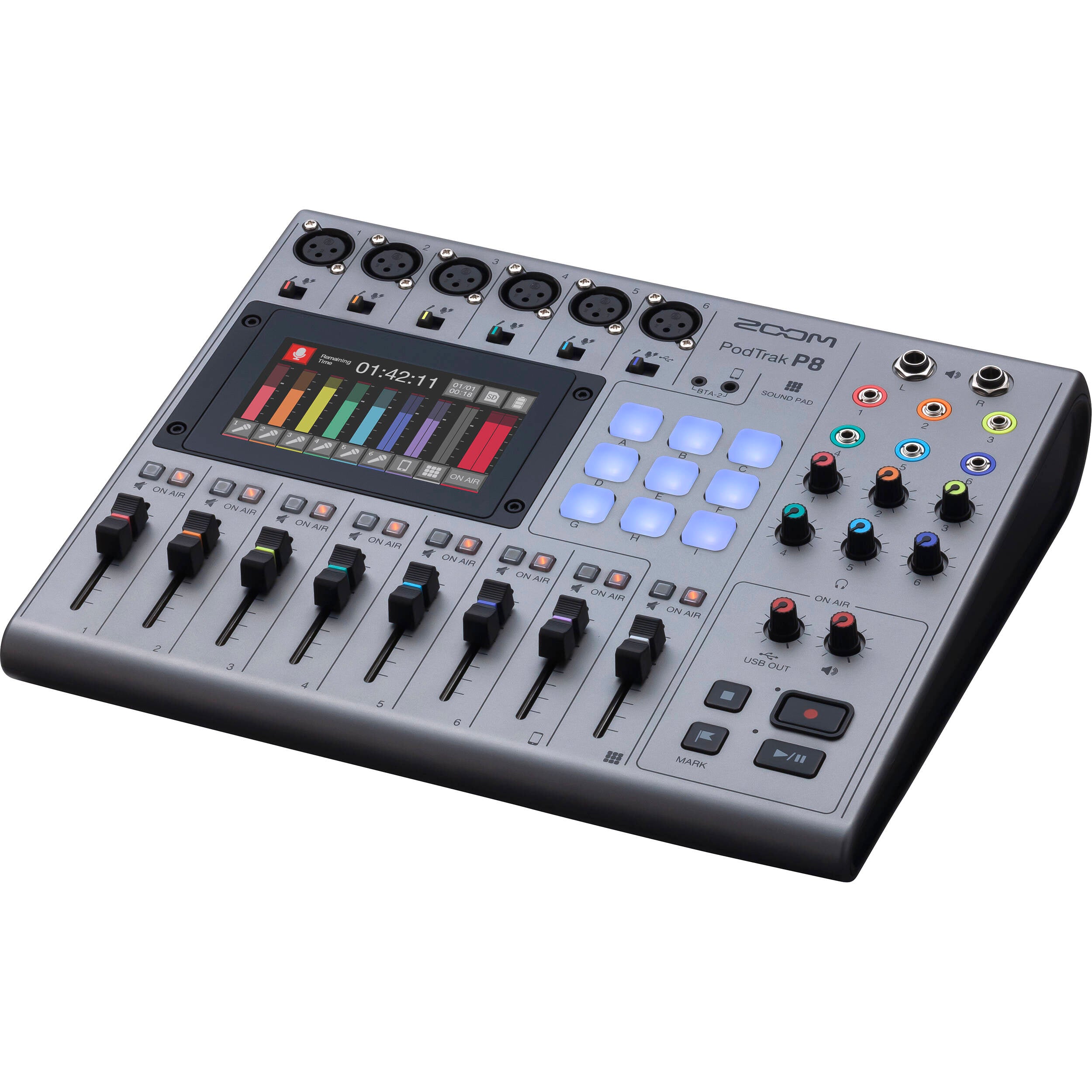 Enregistreur de podcast multipiste portable Zoom PodTrak P8