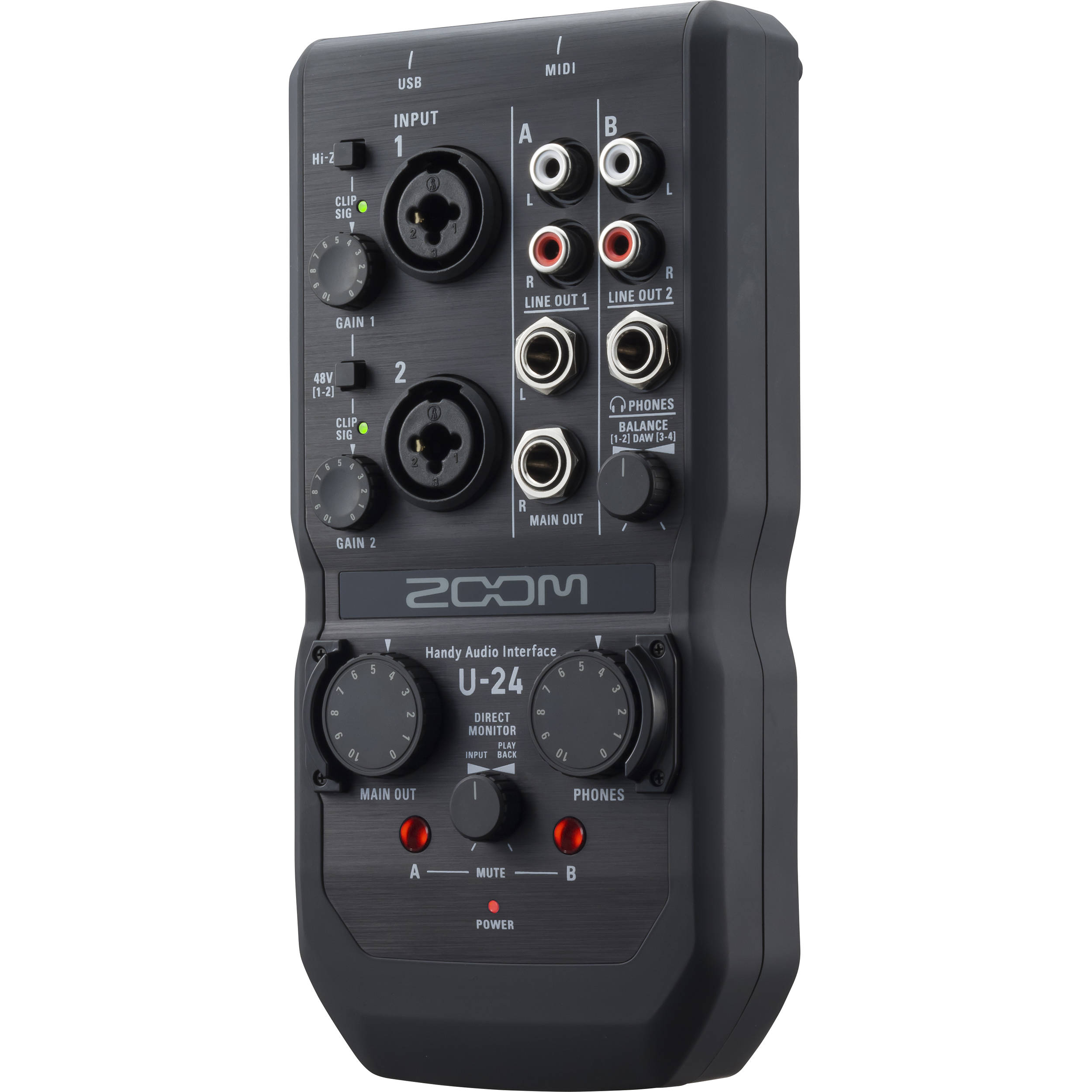 Zoom U-24 Portable 2x4 USB Handy Audio/MIDI Interface