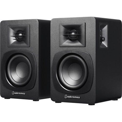 Audio-Technica AT-SP3X 2-Way Active Wireless Bookshelf Speakers (Black)