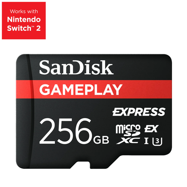 Sandisk 256GB GamePlay microSD Express Memory Card SDSQXFN-256G-GN6GN