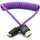 Kondor Blue Gerald Undone MK2 Câble mini HDMI vers HDMI complet 30,5 - 61 cm enroulé (violet)
