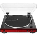 Audio-Technica Consumer AT-LP60XBT Stereo Turntable with Bluetooth (Red and Black)