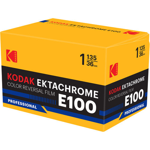 Kodak Professional Ektachrome E100 Color Transparency Film (35mm Roll Film, 36 Exposures, Retro Packaging)