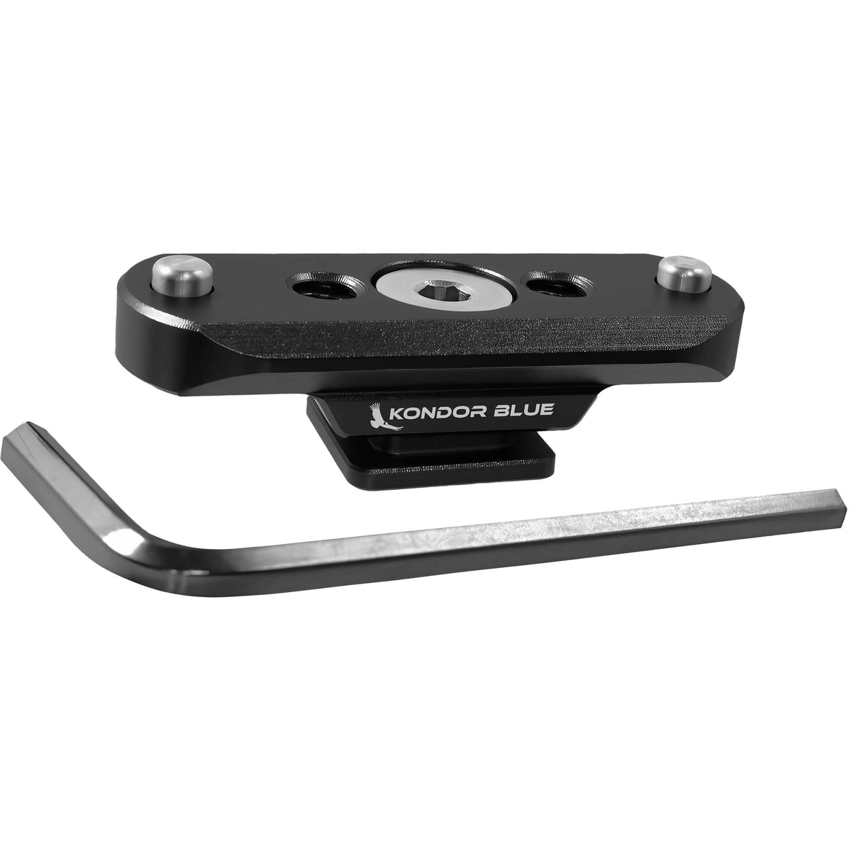 Kondor Adaptateur rail NATO bleu vers sabot pour poignées supérieures de déclenchement à distance (Raven Noir)