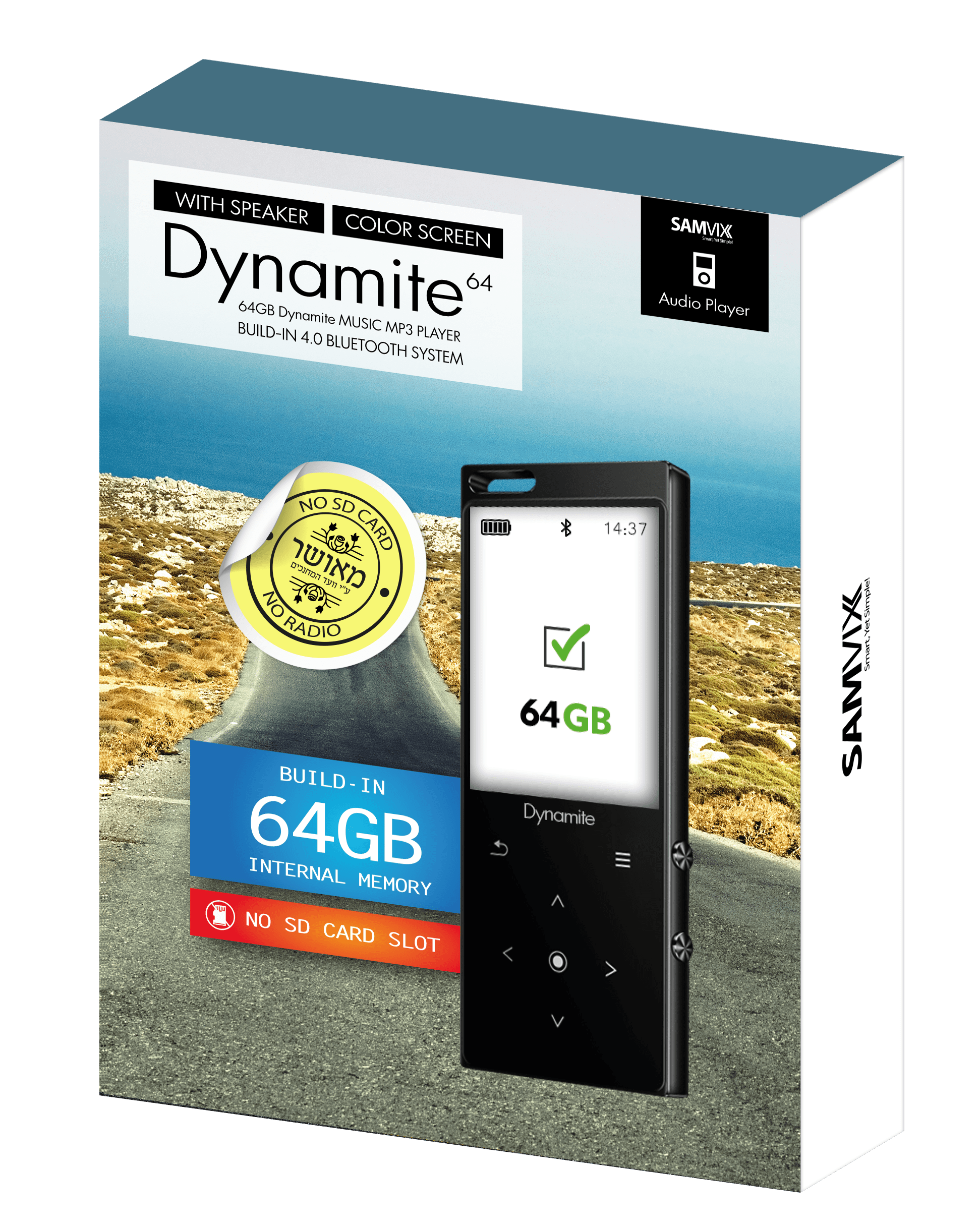 Samvix Dynamite 64GB Sport MP3 Player - Black