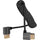 Kondor Blue RIGHT ANGLE FULL HDMI CABLE FOR ON-CAMERA MONITORS 12"-24" BRAIDED COILED (Raven Black)
