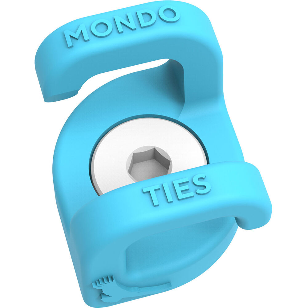 Kondor Blue 501 Mondo Ties XL Cable Management Clips for Cameras (3/8") (Kondor Blue)