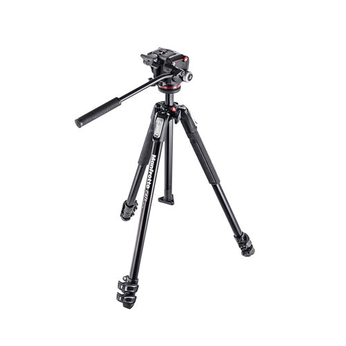 MANFROTTO 190X3 ALUMINUM TRIPOD with 2W fluid head MHXPRO - Damaged Box
