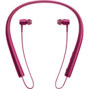 SONY MDR-EX750BT - Écouteurs avec micro - Ear - Montage derrière le cou - Wireless - Bluetooth - NFC - Bordeaux Pink