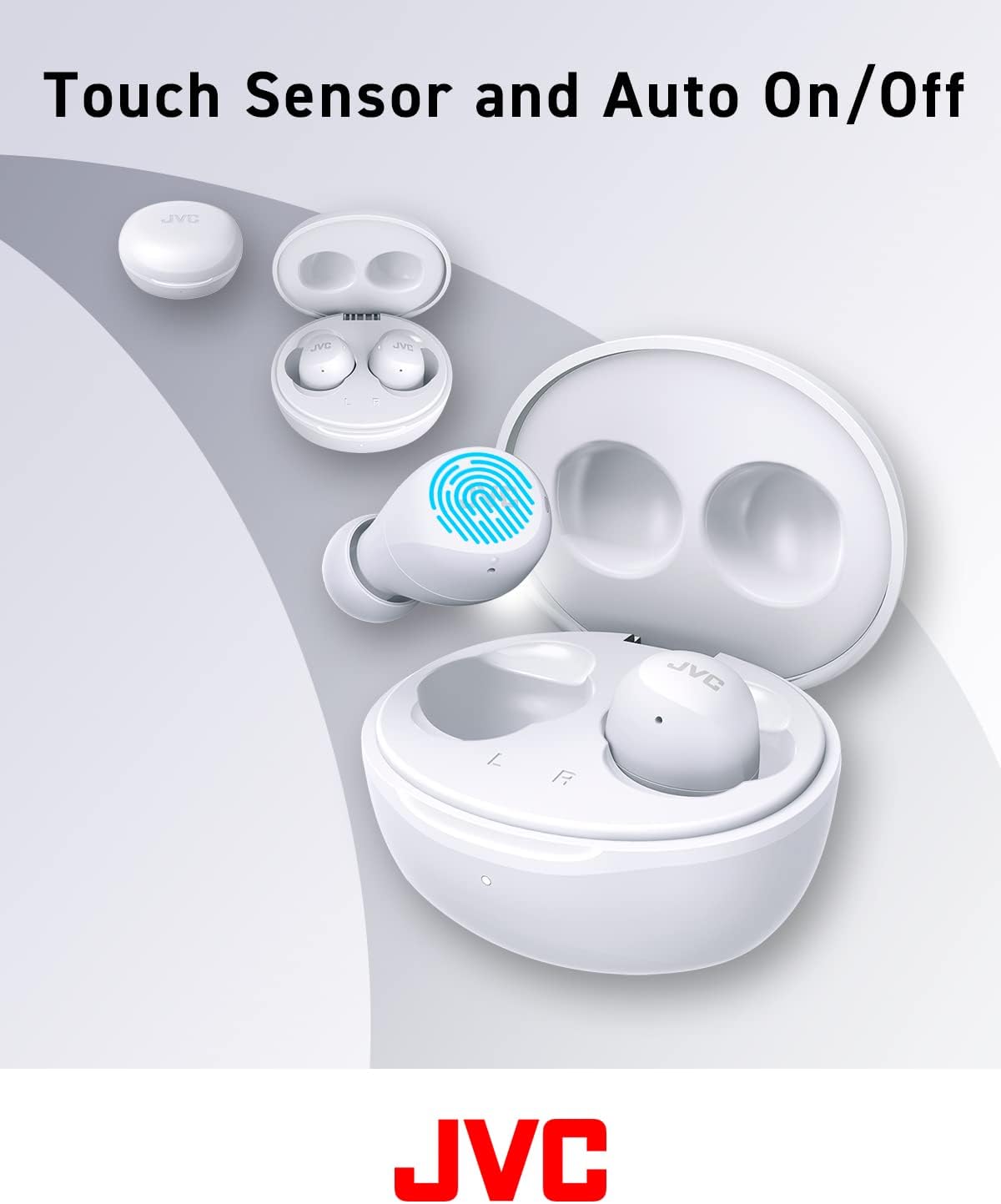 JVC Gumy Mini Wireless Earbuds (White) HA-Z66T-W