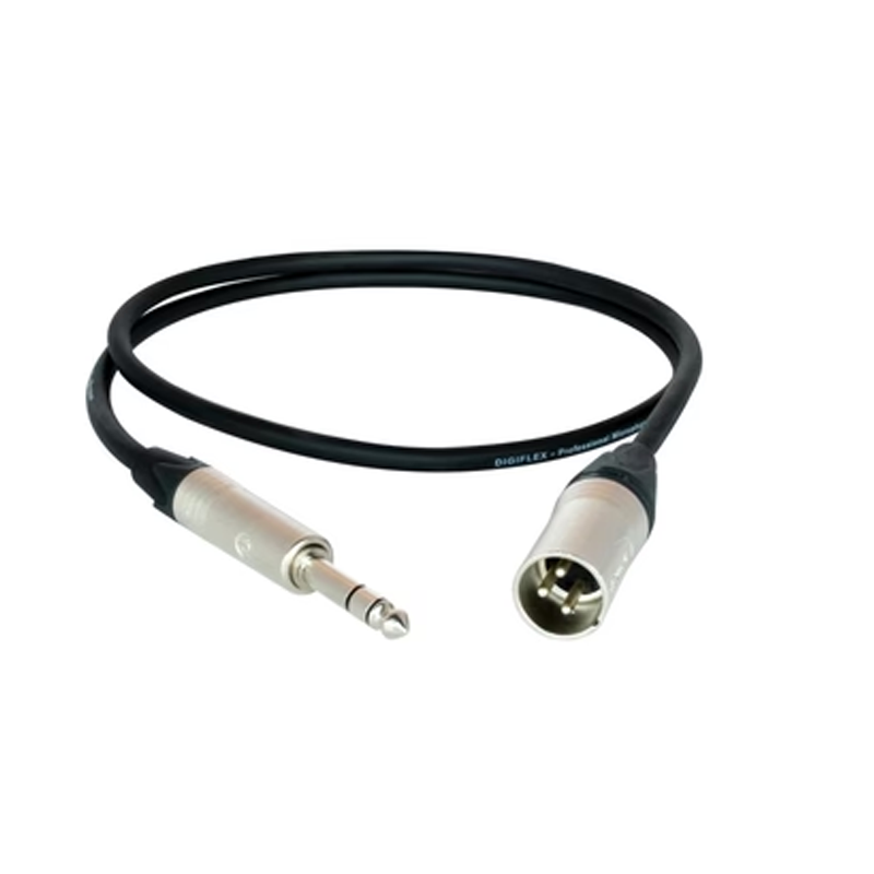 Digiflex 3 Foot NK2/6 Adapter Cable -XLR M to Stereo Phone Plug