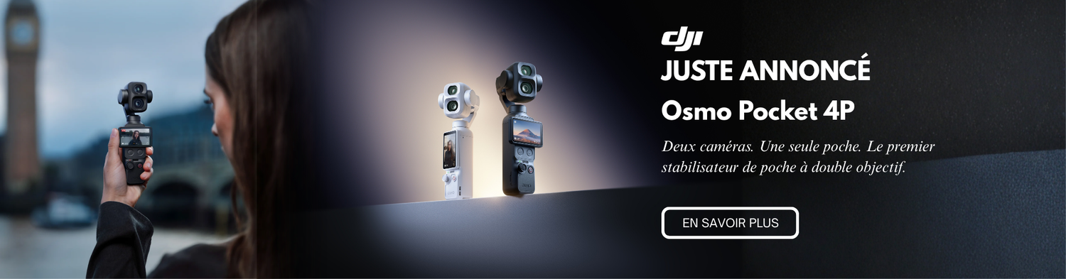 DJI Osmo Pocket 4P : une caméra avec stabilisateur 4K au format de poche pour des vidéos fluides et de qualité cinématographique.