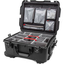 Nanuk 955 Hard Wheeled Case with Divider Set & Lid Organizer (Black)