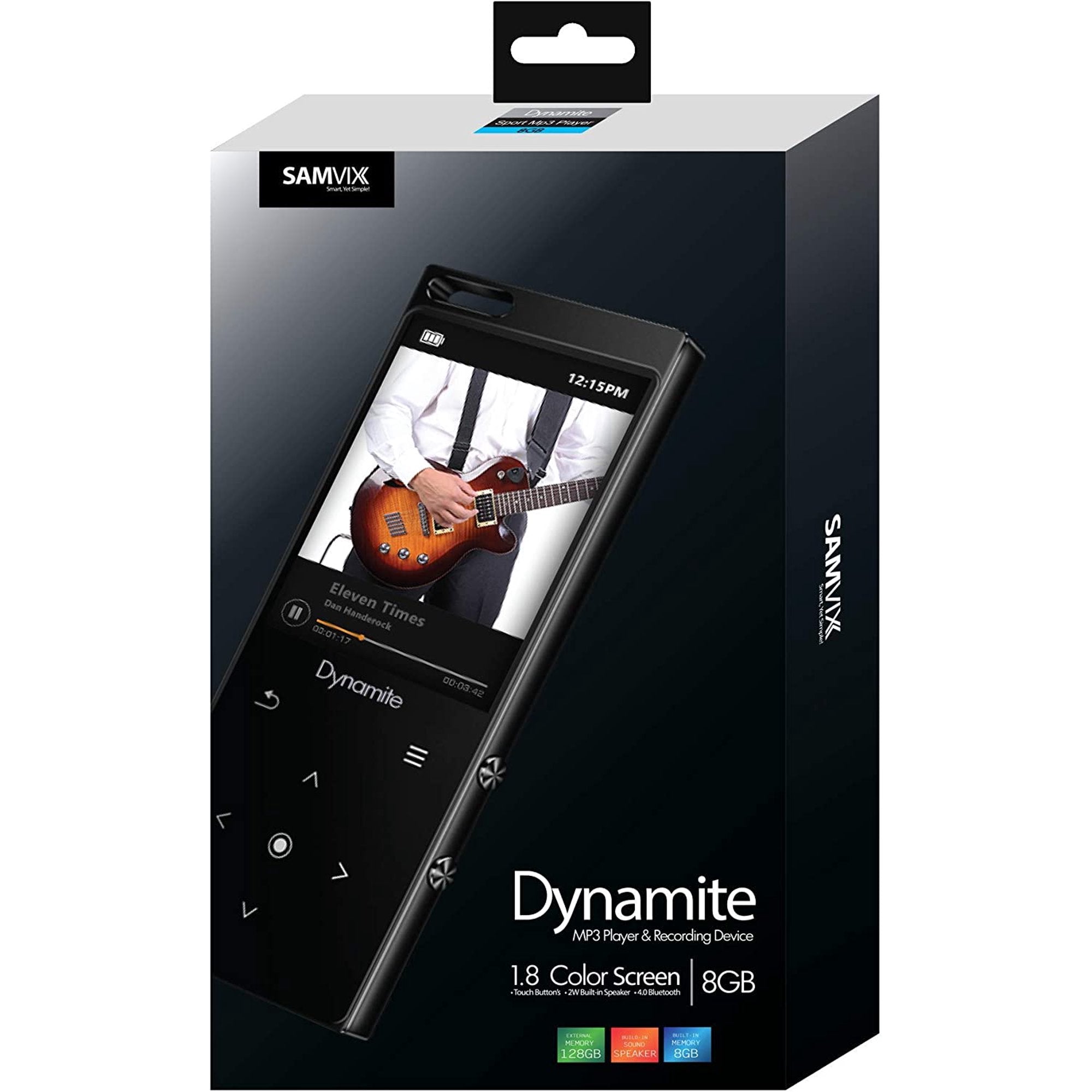 Samvix Dynamite MP3 Player 8GB - Black