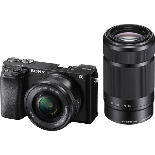 Sony Alpha a6100 Mirrorless Camera with 16-50mm and 55-210mm Lenses