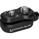 Kondor Blue Mini Lock Quick Release Plates for Professional Camera Workflows (Raven Black)