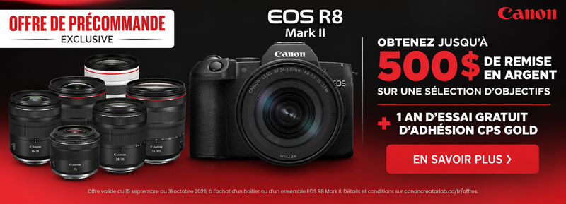 Offre de précommande Canon EOS R8 Mark II