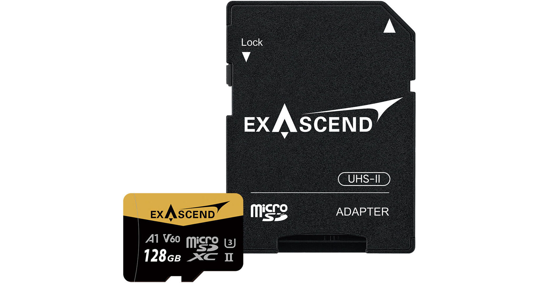Exascend 128GB Catalyst UHS-II microSDXC Memory Card with SD Adapter