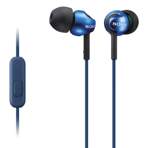 Sony MDR-EX110AP - Earphones with mic - in-ear - 3.5 mm jack - blue