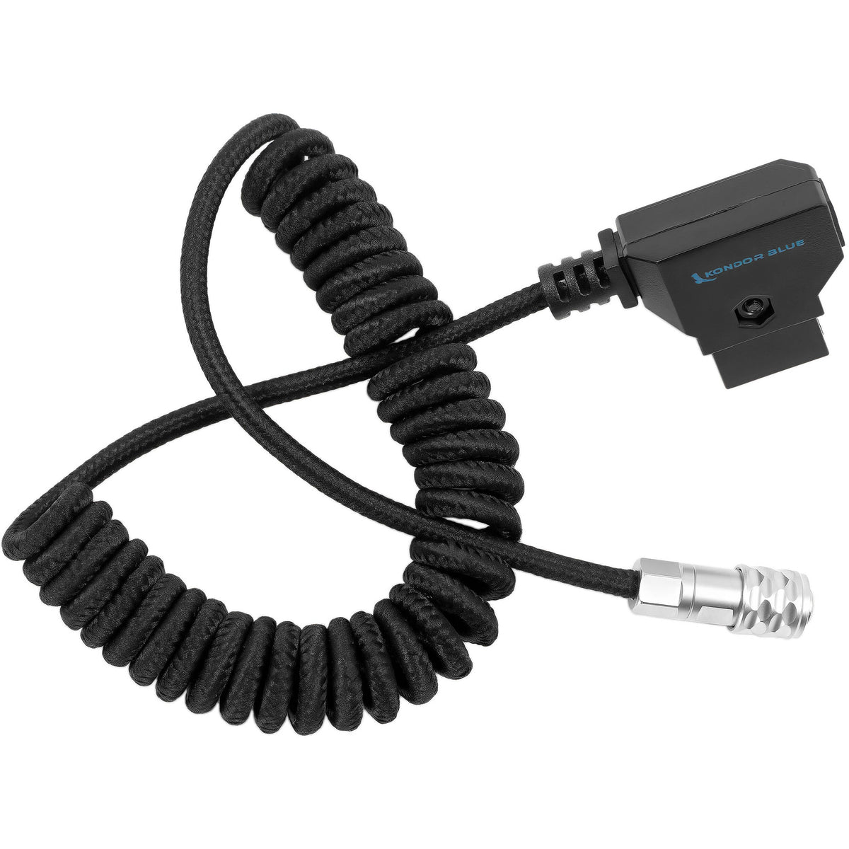 Kondor Blue Coiled D-Tap vers BMPCC 4K/6KPro Câble d'alimentation pour Blackmagic (Raven Noir)