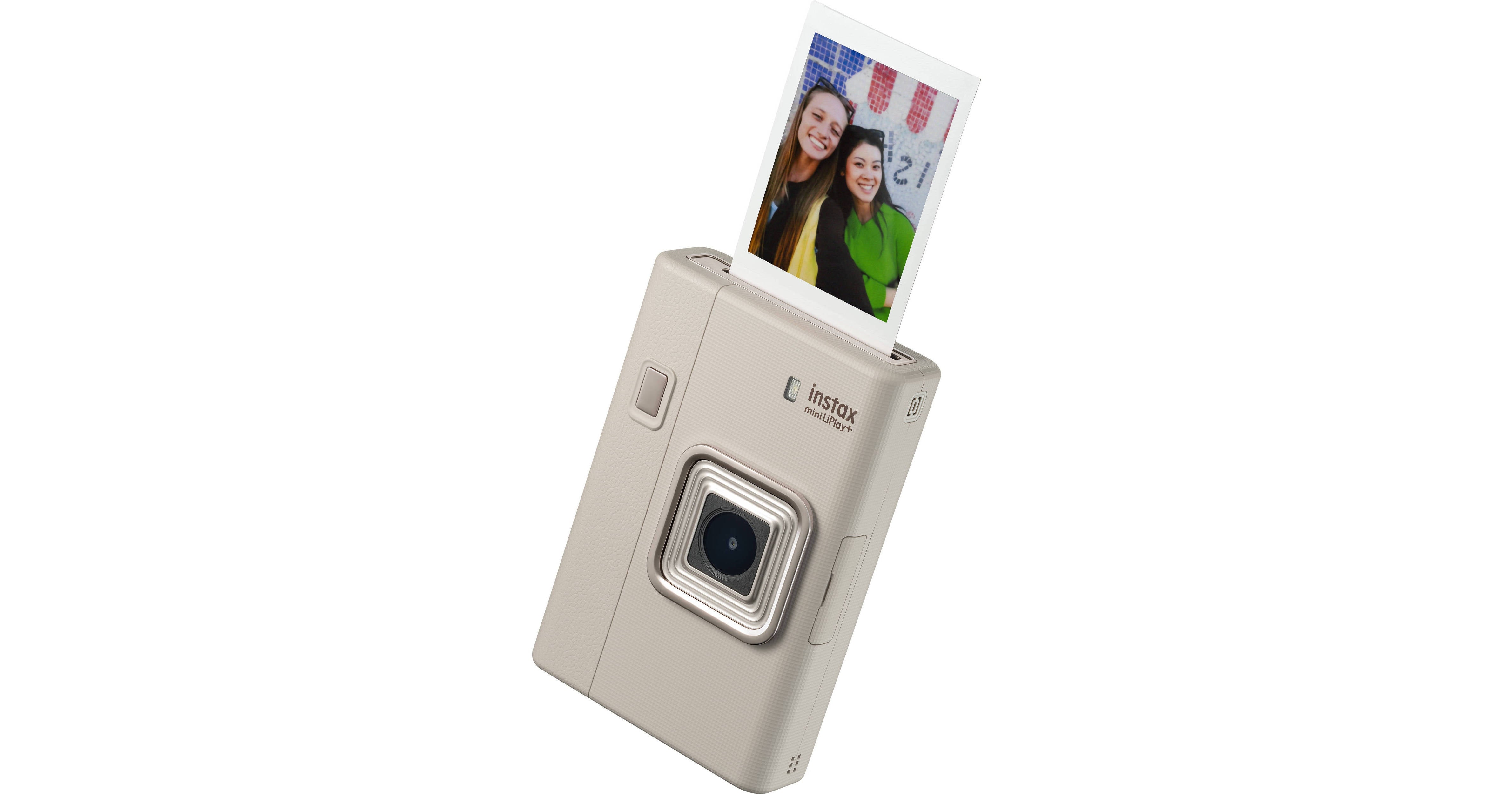 FUJIFILM instax mini LiPlay+ Hybrid Instant Camera (Sand Beige)