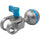 Kondor – rotule bleue vers pince de tige de 15MM pour bras magiques (gris sidéral)