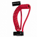 Kondor Blue Câble XLR à angle droit enroulé à profil bas de 30,5 à 61 cm (rouge cardinal)