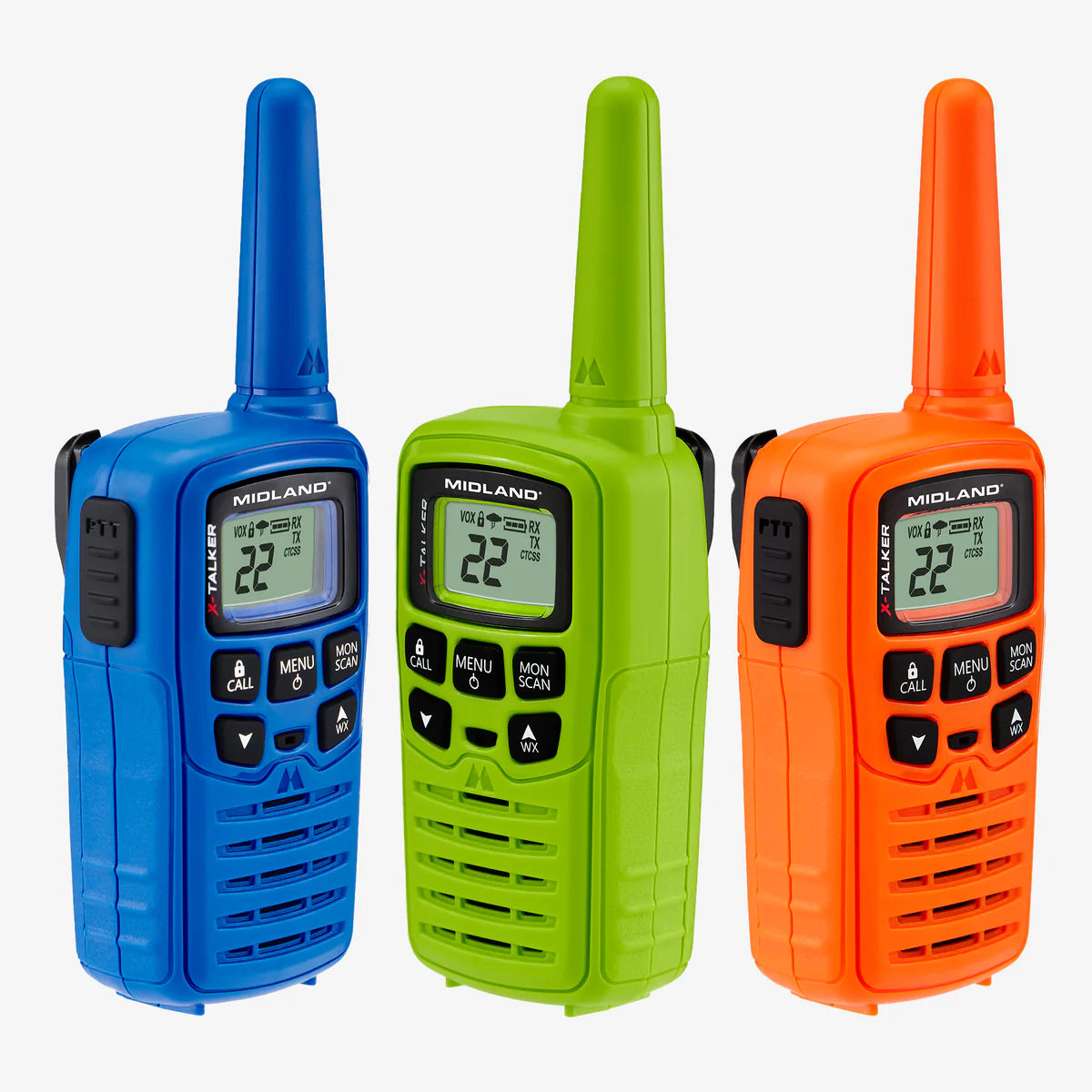 Midland T10X3M Multi-Color X-Talker 2-Way Radios - 3 Pack