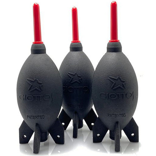 Giottos Rocket Air Blaster Large Dust-Removal Tool 3-Pack (Black)