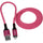 Kondor Blue iJustine Pink Lightning Cable for iPhone Charging & Sync USB-C & USB-A (1 Meter/3.3FT) (USB A)