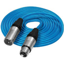 Kondor Blue Male XLR to Female XLR Audio Cable for Professional Balanced Sound (10 Feet)