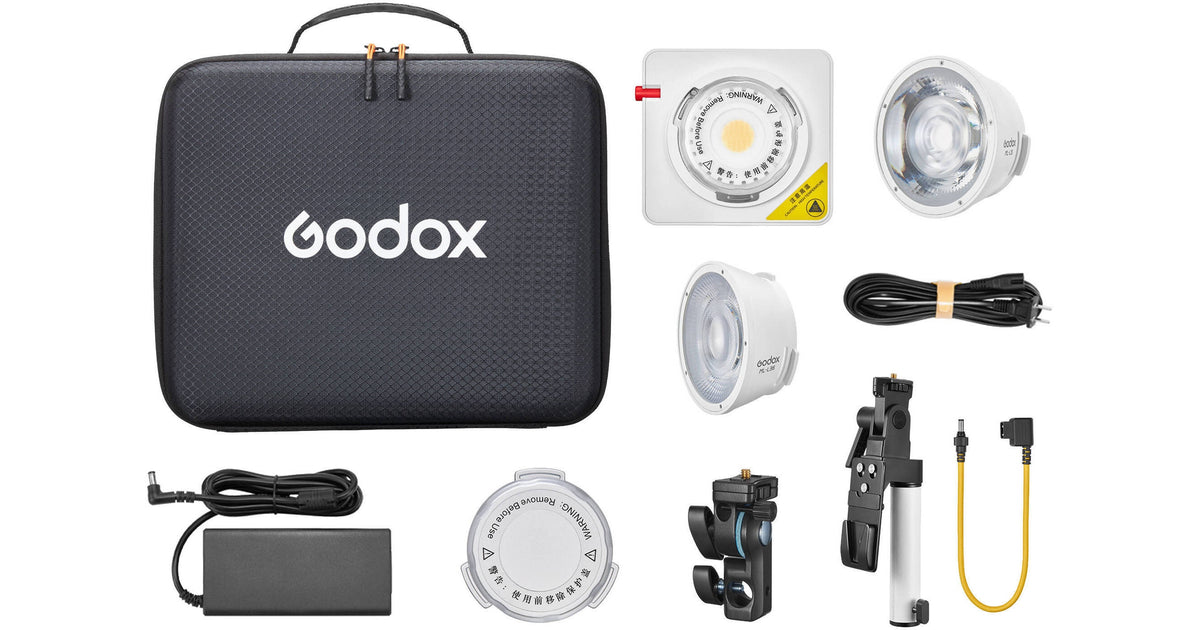 Godox ML100Bi Bi-Color Portable LED Light (36° Lens & V-Mount Handgrip Kit)