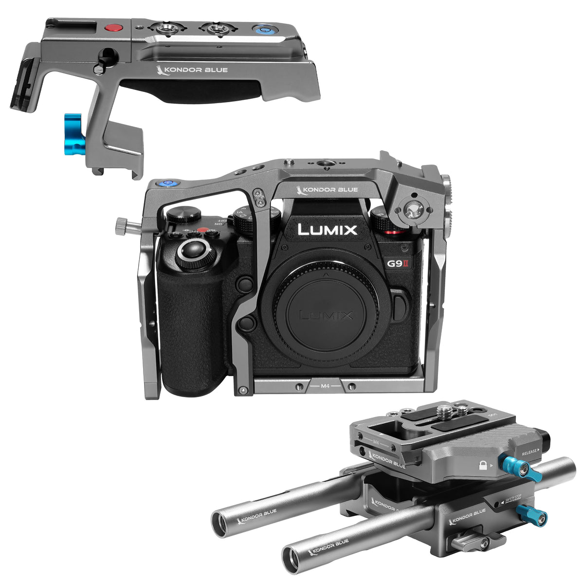 Kondor Blue Panasonic LUMIX G9 II Base Rig MKII (Gris sidéral)