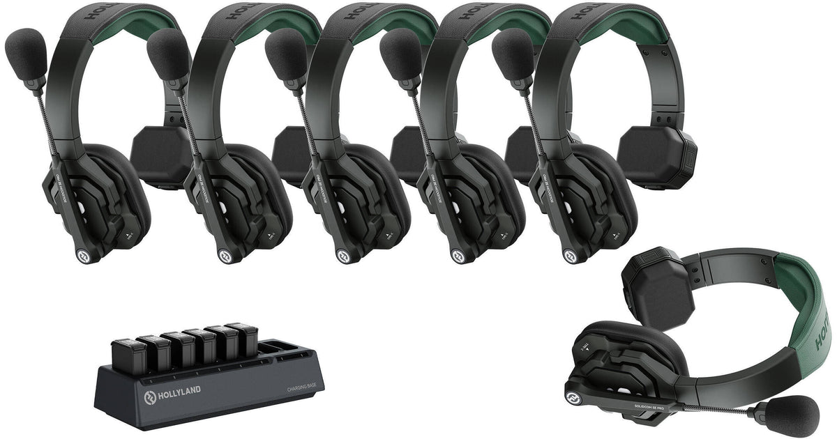 Hollyland Solidcom SE Pro 6S 6-Person Full-Duplex Single-Ear Headset Intercom System (1.9 GHz)