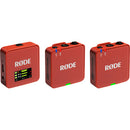 RODE Wireless GO (Gen 3) 2-Person Compact Digital Wireless Microphone System/Recorder (2.4 GHz, Red)