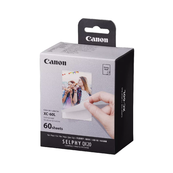 Canon XC-60L Ink/Paper Set for SELPHY QX20 - 60 Sheets