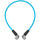 Kondor Blue  22" 12G SDI Right Angle Cable for 4K 60p Camera Monitors and Transmitters (Kondor Blue)